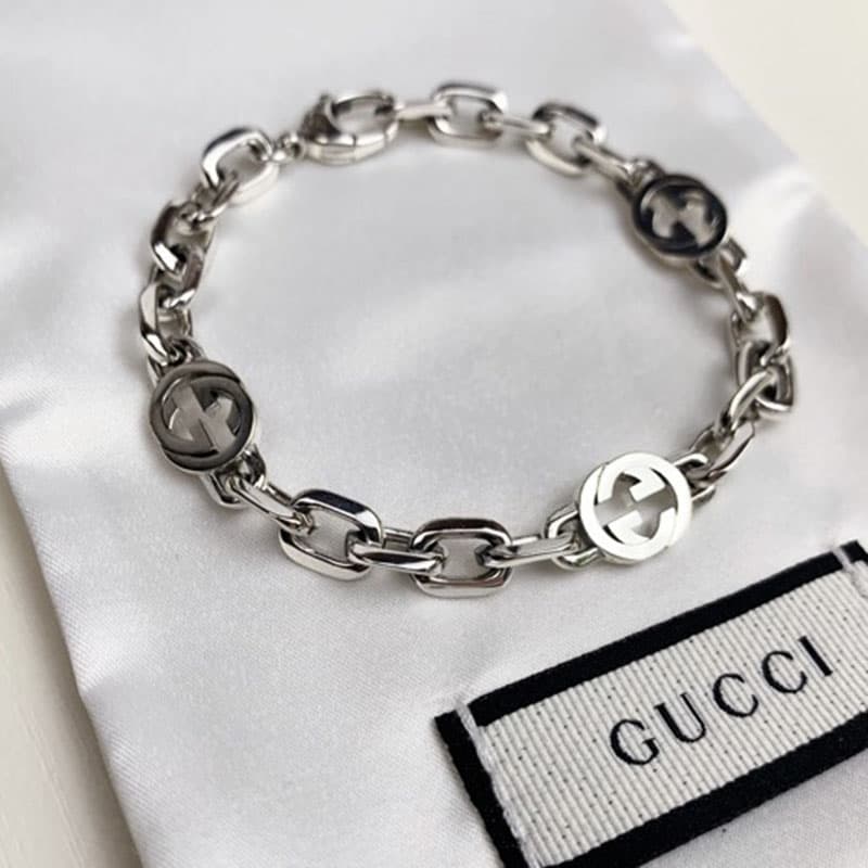 Gucci 구찌 인터로킹 G 실버 팔찌 레플리카 - 악세사리 | 세미샵 레플리카 사이트