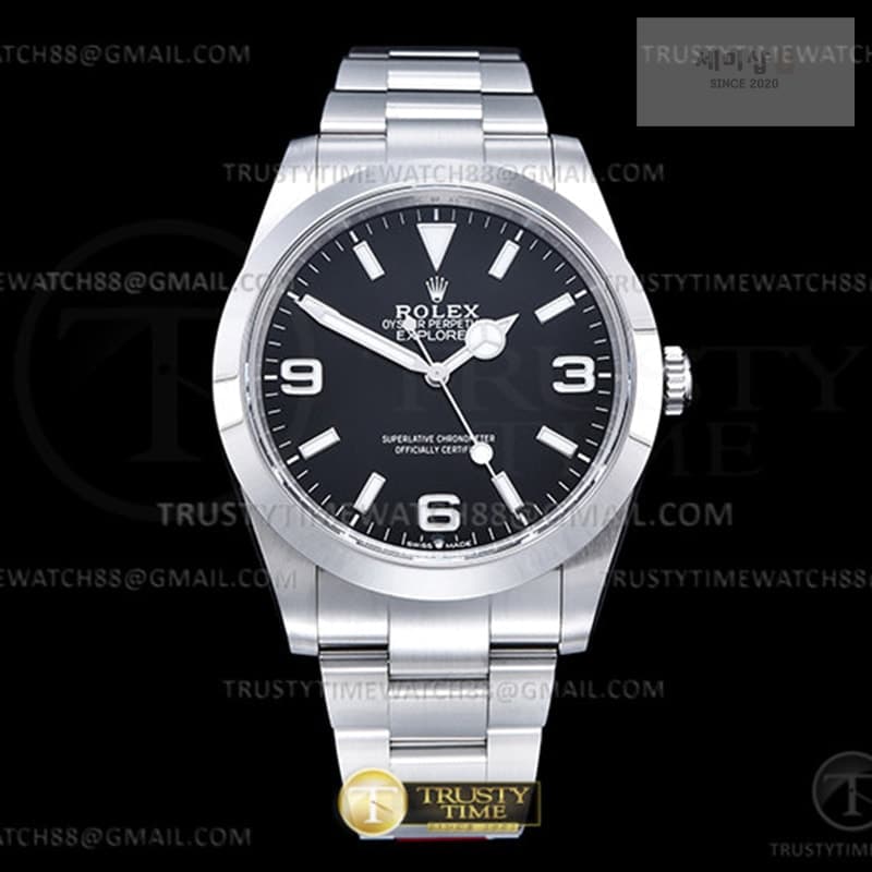 Rolex VS공장 롤렉스 익스플로러 스틸 블랙다이얼 브레이슬릿 Explorer 1 224270 40mm 904L SS_SS Blk VSF VS3230 시계