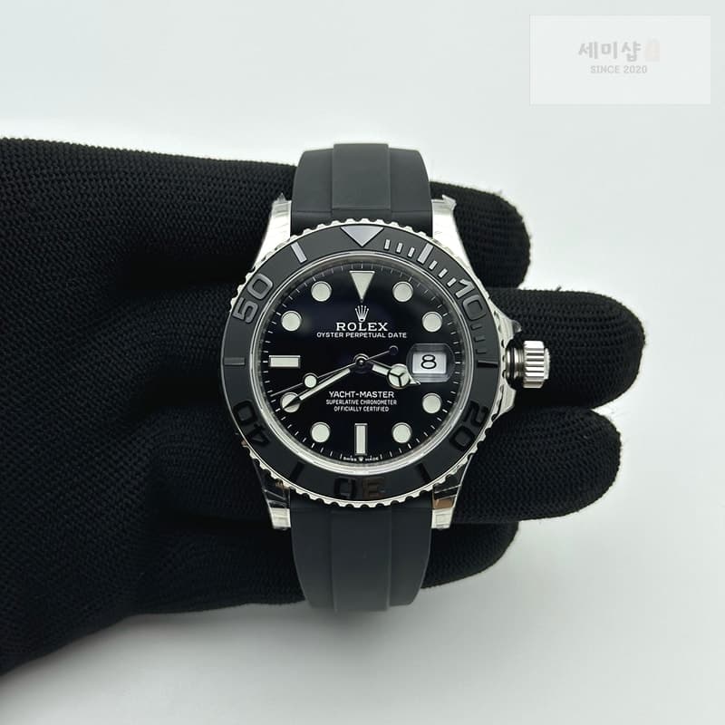 Rolex VS공장 롤렉스 요트마스터 42 스틸 블랙다이얼 러버스트랩 226659 YachtMaster 226659 42mm 시계